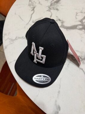 Nasty Pig Black Cap with White Raised Logo